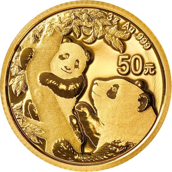 2021版熊貓3克普製投資金幣
