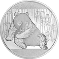 2015版熊貓金銀紀念幣155.52克（5盎司）圓形銀質紀念幣