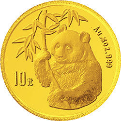 1995版熊貓金銀鉑及雙金屬紀念幣1-10盎司圓形金質紀念幣