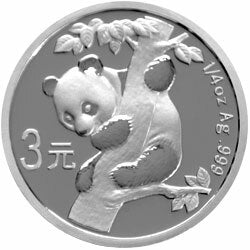 2007中國熊貓金幣發行25周年金銀紀念幣1-4盎司圓形銀質紀念I