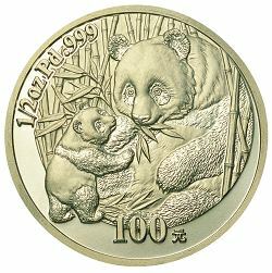 2005版熊貓貴金屬紀念幣1-2盎司鈀幣