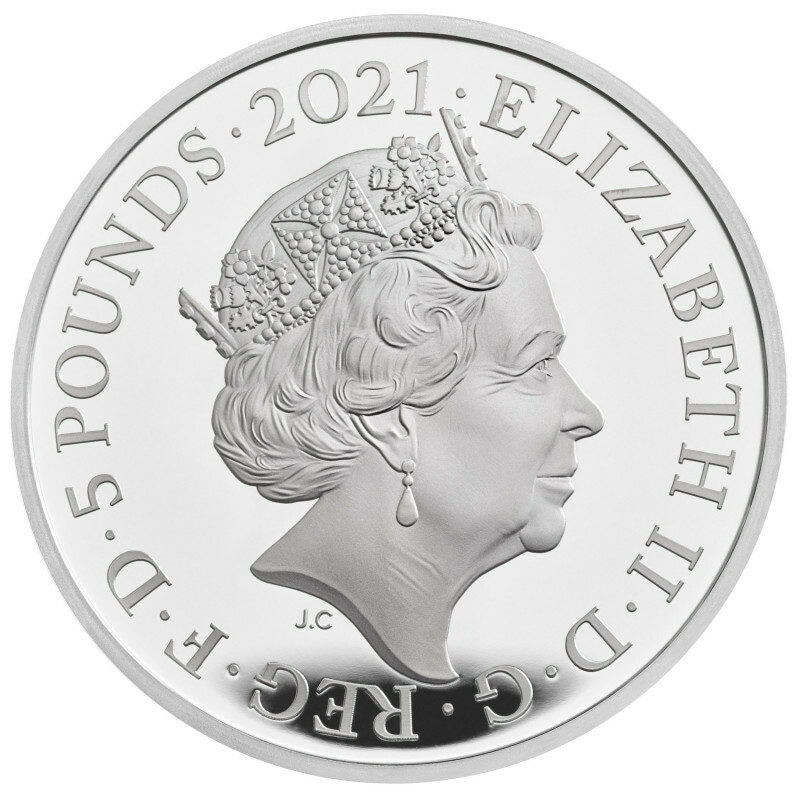 2021英女皇95歲壽辰56.56克加厚精製銀幣 - 圖片 2