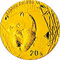 2002版熊貓貴金屬紀念幣1-20盎司金質紀念幣