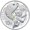 2017吉祥文化金銀紀念幣30克圓形銀質紀念幣（年年有餘）