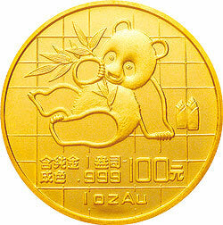 1989版熊貓金銀鉑鈀紀念幣1盎司圓形金質紀念幣