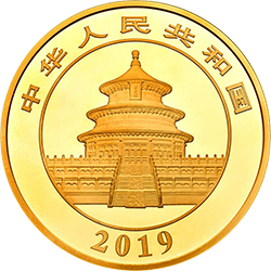 2019版熊貓金銀紀念幣1公斤圓形金質紀念幣 - 圖片 2