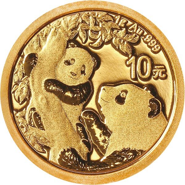 2021版熊貓1克普製投資金幣