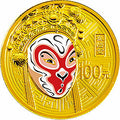 2012中國京劇臉譜彩色金銀紀念幣（第3組）1-4盎司彩色圓形金質紀念幣