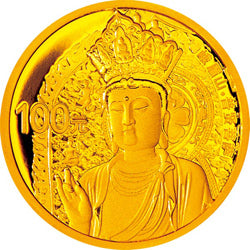 2014中國佛教聖地（峨眉山）金銀紀念幣7.776克（1-4盎司）圓形金質紀念幣