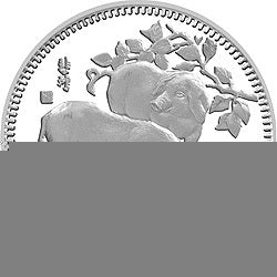 1983中國癸亥（豬）年金銀紀念幣15克圓形銀質紀念幣