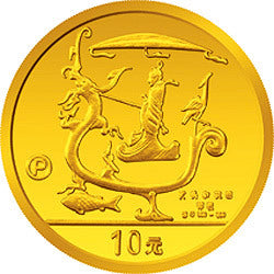 1998龍的文化金銀紀念幣1-10盎司圓形金質紀念幣