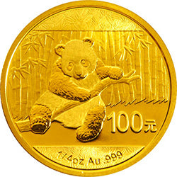2014版熊貓金銀紀念幣1-4盎司圓形金質紀念幣