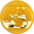 2017版熊貓金銀紀念幣1克圓形金質紀念幣