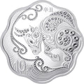 2021中國辛醜（牛）年梅花形紀念銀幣