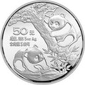1990版熊貓金銀鉑紀念幣5盎司圓形銀質紀念幣