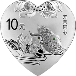 2016吉祥文化-美好愛情30克紀念銀幣（並蒂同心）