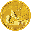 2016版熊貓金銀紀念幣1克圓形金質紀念幣