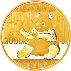 2017版熊貓金銀紀念幣150克圓形金質紀念幣