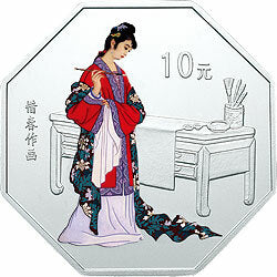2002中國古典文學名著——《紅樓夢》彩色金銀紀念幣（第二組）1盎司彩色銀質紀念幣B