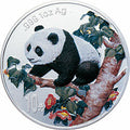 1998版熊貓金銀紀念幣1盎司圓形彩色銀質紀念幣