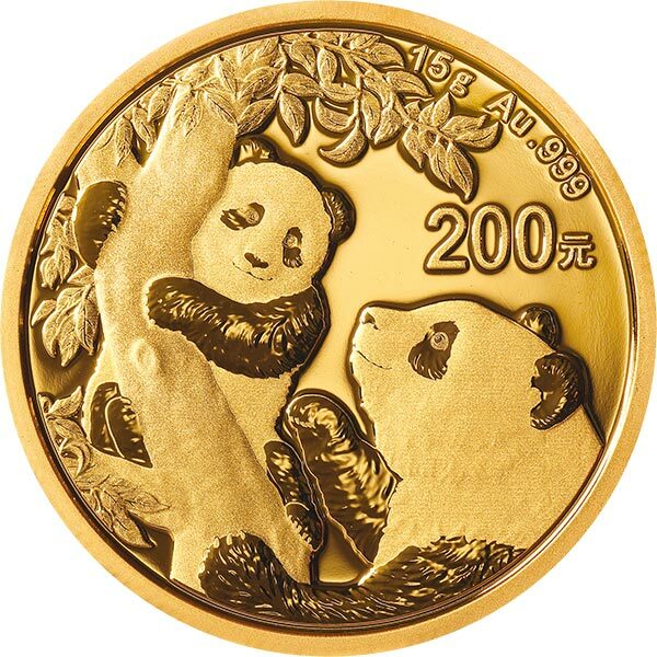 2021版熊貓15克普製投資金幣
