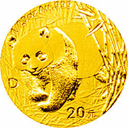 2001版熊貓金銀紀念幣1-20盎司金質紀念幣