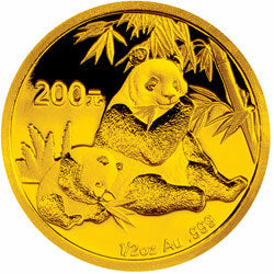 2007版熊貓金銀紀念幣1-2盎司圓形金質紀念幣
