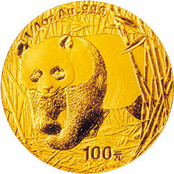 2002版熊貓貴金屬紀念幣1-4盎司金質紀念幣