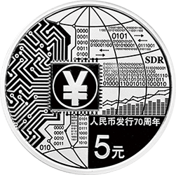 2018人民幣發行70周年金銀紀念幣15克圓形銀質紀念幣