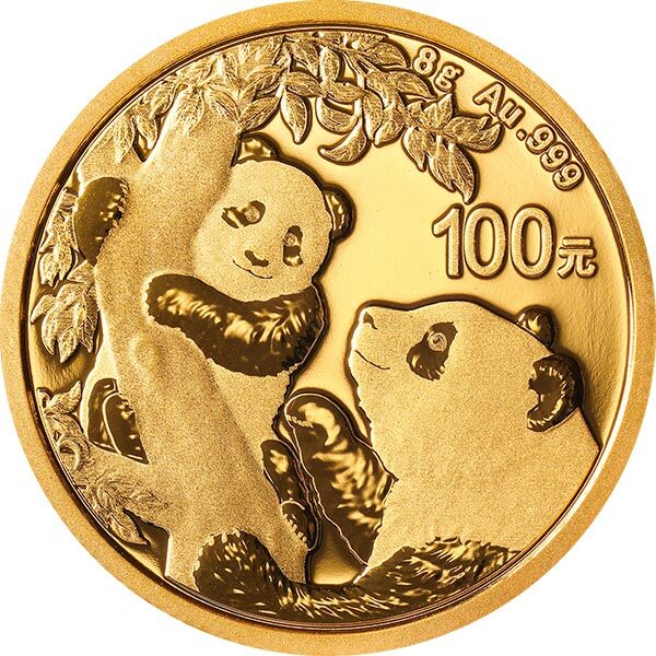 2021版熊貓8克普製投資金幣