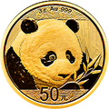 2018版熊貓金銀紀念幣3克圓形金質紀念幣