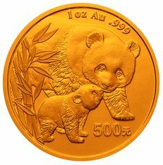 2004版熊貓貴金屬紀念幣1盎司圓形金質紀念幣