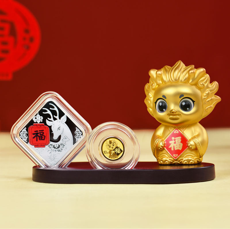 2024年賀歲金銀紀念幣（1克金幣+8克銀幣套裝） - 圖片 3