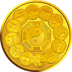 1992生肖紀念幣發行12周年金銀紀念幣1公斤圓形金質紀念幣