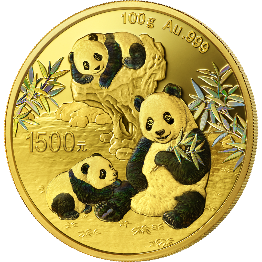 2025版熊貓100克精製紀念金幣