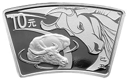 2009中國己醜（牛）年1盎司扇形紀念銀幣