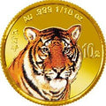 1998中國戊寅（虎）年1/10盎司彩色金質紀念幣