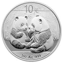 2009版熊貓金銀紀念幣1盎司銀質紀念幣