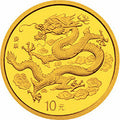2000中國庚辰（龍）年1/10盎司金質紀念幣