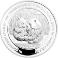 2009中國農業銀行股份有限公司成立熊貓加字金銀紀念幣1盎司銀質紀念幣