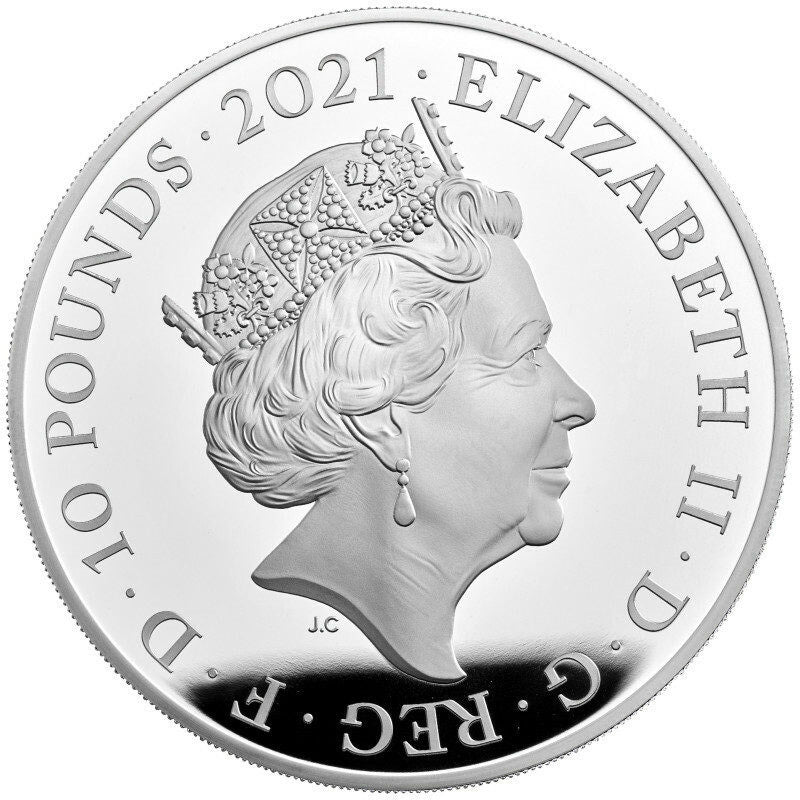 2021英女皇95歲壽辰5盎司精製銀幣 - 圖片 2