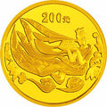 2002中國石窟藝術（龍門）金銀紀念幣1-2盎司金質紀念幣