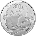 2019中國己亥（豬）年金銀紀念幣1公斤圓形銀質紀念幣