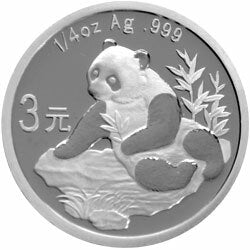 2007中國熊貓金幣發行25周年金銀紀念幣1-4盎司圓形銀質紀念K