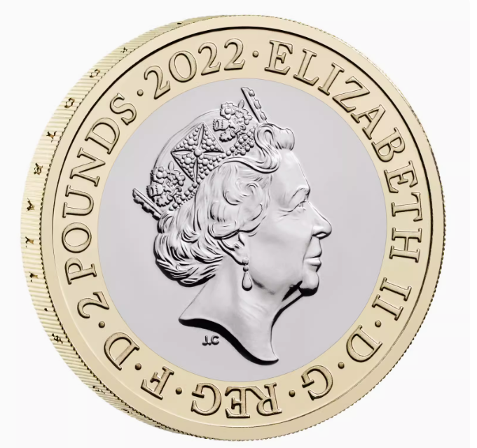 2022年英國發行英格蘭足總杯150周年2英鎊銅鎳雙金屬紀念幣卡裝 - 圖片 2