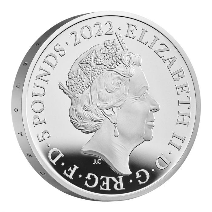 2022英國英女王的統治 - 授勳加冕.925精鑄28.28克银幣 - 圖片 2