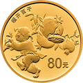 2018吉祥文化金銀紀念幣5克圓形金質紀念幣B