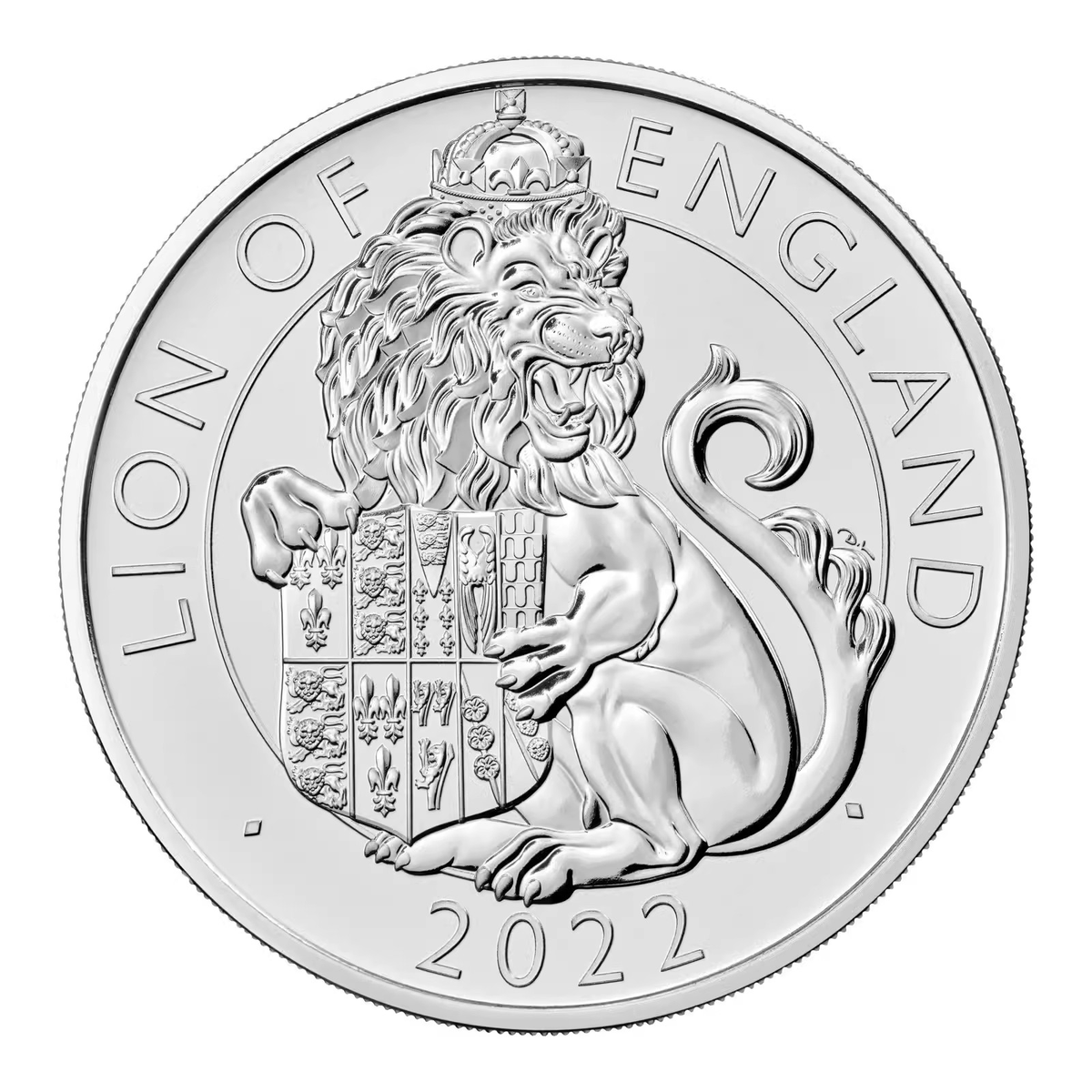 2022年英國發行都鐸王朝神獸系列-英格蘭獅子5英鎊銅鎳紀念幣卡裝 - 圖片 4
