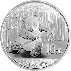 2014版熊貓金銀紀念幣1盎司圓形銀質紀念幣