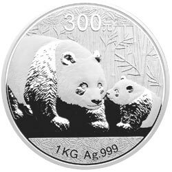2011版熊貓金銀紀念幣1公斤圓形銀質紀念幣